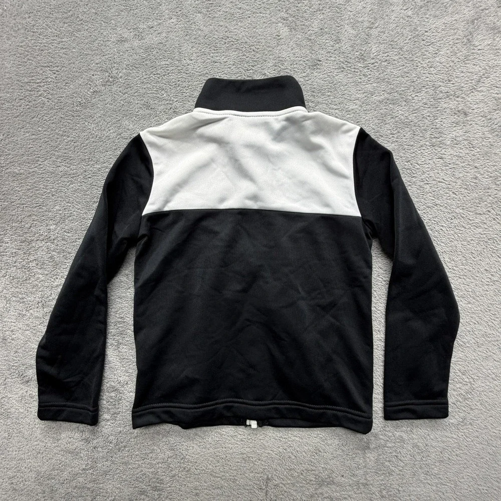 Nike Jacket Youth‎ 4T Black White Colorblock Track Full Zip Swoosh Logo Athletic